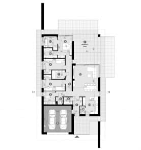 Rzut projektu HOMEKONCEPT 104 - Rzut parteru