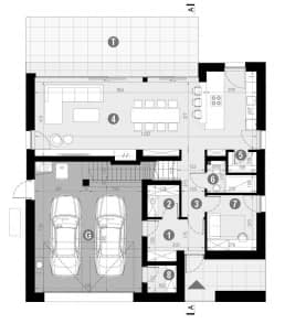 Rzut projektu HOMEKONCEPT 111 - Rzut parteru