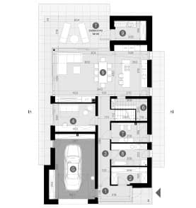 Rzut projektu HOMEKONCEPT 119 G1 - Rzut parteru