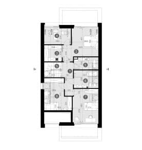 Rzut projektu HOMEKONCEPT 130 wariant 01 - Rzut poddasza