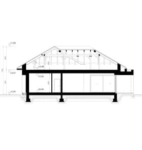 Rzut projektu HOMEKONCEPT 138 - przekrój