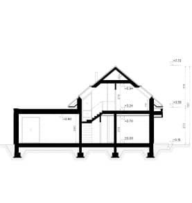 Rzut projektu HOMEKONCEPT 166 G2 - przekrój