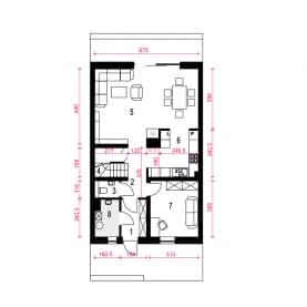 Rzut projektu Aria II B-SZ - Parter