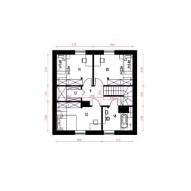 Rzut projektu Daktyl II bez garażu - Piętro