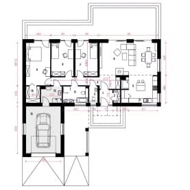 Rzut projektu Złota II - Parter