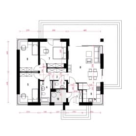 Rzut projektu Oliwka 30 - Parter