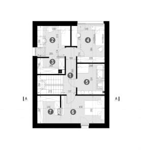 Rzut projektu HOMEKONCEPT 100 - Rzut poddasza