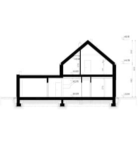 Rzut projektu HOMEKONCEPT 100 G1 - Przekrój