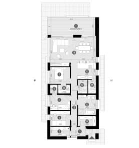 Rzut projektu HOMEKONCEPT 117 - Rzut parteru