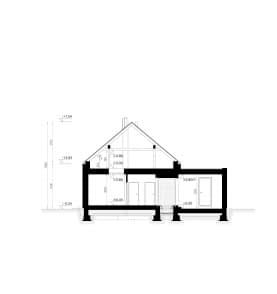 Rzut projektu HOMEKONCEPT 117 G1 - przekrój