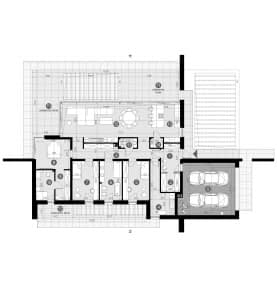 Rzut projektu HOMEKONCEPT 112 G2 wariant 01 - Rzut parteru