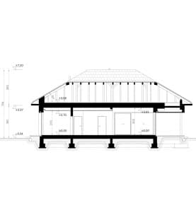 Rzut projektu HOMEKONCEPT 132 G2 - przekrój