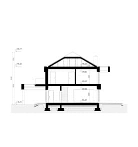 Rzut projektu HOMEKONCEPT 37 - przekrój