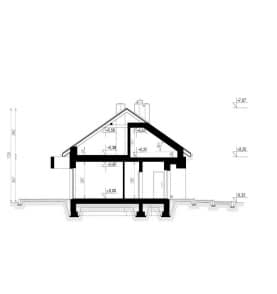Rzut projektu HOMEKONCEPT 45 G2 - przekrój