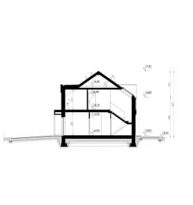 Rzut projektu HOMEKONCEPT 93 B - przekrój