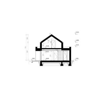 Rzut projektu HOMEKONCEPT 91 wariant 01 - przekrój
