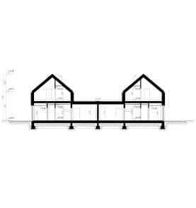 Rzut projektu HOMEKONCEPT 101 G1 D - przekrój