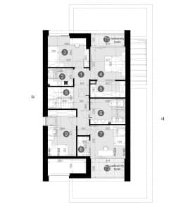 Rzut projektu HOMEKONCEPT 130 wariant 02 - Rzut poddasza