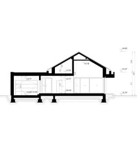Rzut projektu HOMEKONCEPT 145 - przekrój