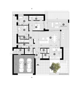 Rzut projektu HOMEKONCEPT 128 - Rzut parteru