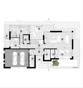 Rzut projektu HOMEKONCEPT 137 - Rzut parteru