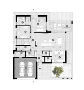 Rzut projektu HOMEKONCEPT 160 - Rzut parteru