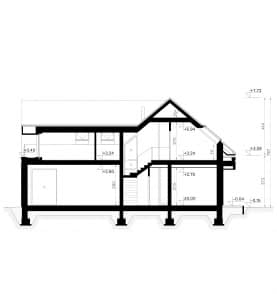 Rzut projektu HOMEKONCEPT 166 G2 wariant 01 - przekrój