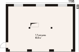 Rzut projektu bg 23 - Parter