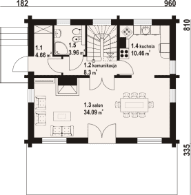 Rzut projektu jaworzynka dw 5 - Parter