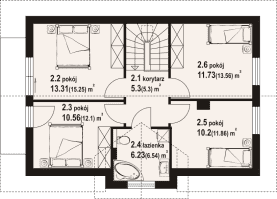 Rzut projektu janowo a3 dws - Poddasze