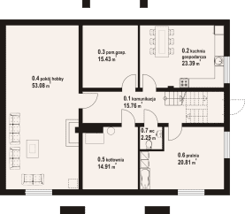 Rzut projektu chmielniki średnie dw 29 - Piwnica