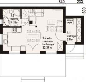 Rzut projektu małystok 3 dws - Parter