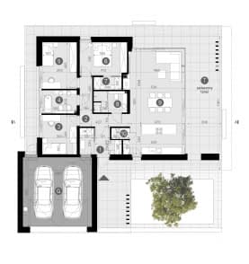 Rzut projektu HOMEKONCEPT 132 G2 - Rzut parteru