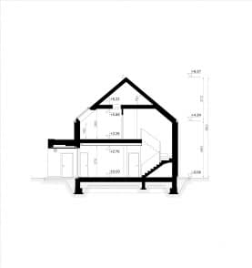 Rzut projektu HOMEKONCEPT 130 - przekrój
