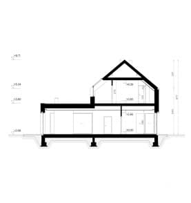 Rzut projektu HOMEKONCEPT 127 - przekrój