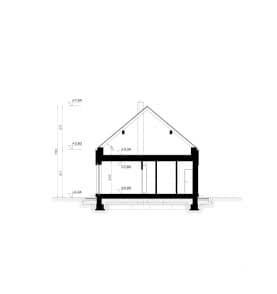 Rzut projektu HOMEKONCEPT 117 - przekrój