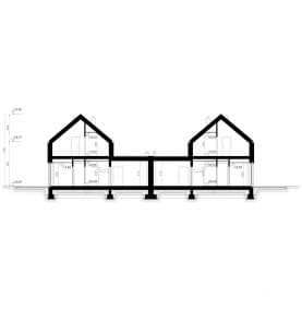 Rzut projektu HOMEKONCEPT 101 G1 B - Przekrój