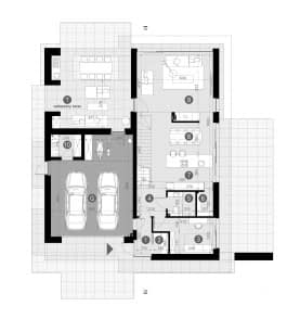 Rzut projektu HOMEKONCEPT 96 - Rzut parteru