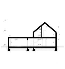 Rzut projektu HOMEKONCEPT 100 G2 - Przekrój