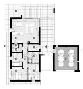Rzut projektu HOMEKONCEPT 81 G2 - Rzut parteru