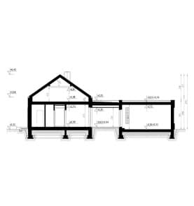 Rzut projektu HOMEKONCEPT 81 G2 - przekrój