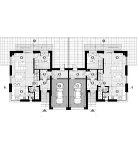 Rzut projektu HOMEKONCEPT 72 D - Rzut parteru
