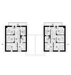 Rzut projektu HOMEKONCEPT 72 D - Rzut poddasza