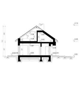 Rzut projektu HOMEKONCEPT 44 G2 - przekrój