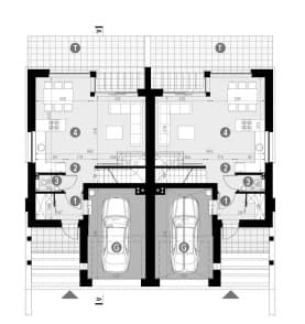 Rzut projektu HOMEKONCEPT 52 B - Rzut parteru