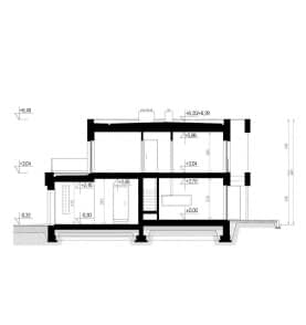 Rzut projektu HOMEKONCEPT 52 B - przekrój