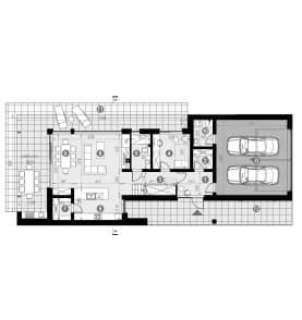 Rzut projektu HOMEKONCEPT 91 - Rzut parteru