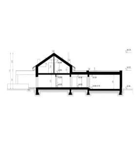 Rzut projektu HOMEKONCEPT 66 A G2 - przekrój