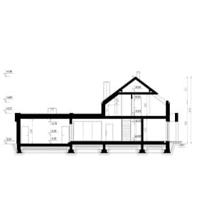 Rzut projektu HOMEKONCEPT 77 - przekrój
