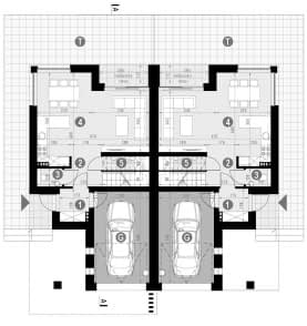 Rzut projektu HOMEKONCEPT 75 B - Rzut parteru